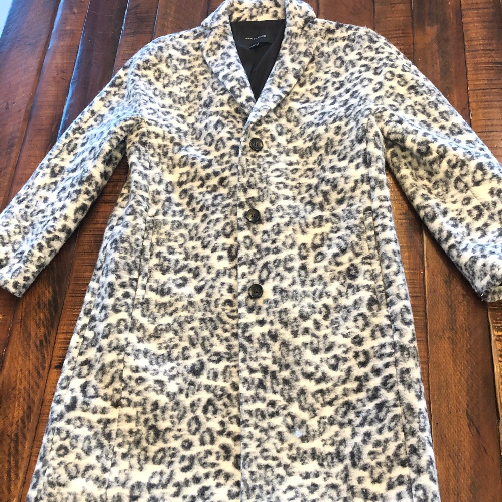 Ann Taylor Animal Print Cardigan Vintage Jacket